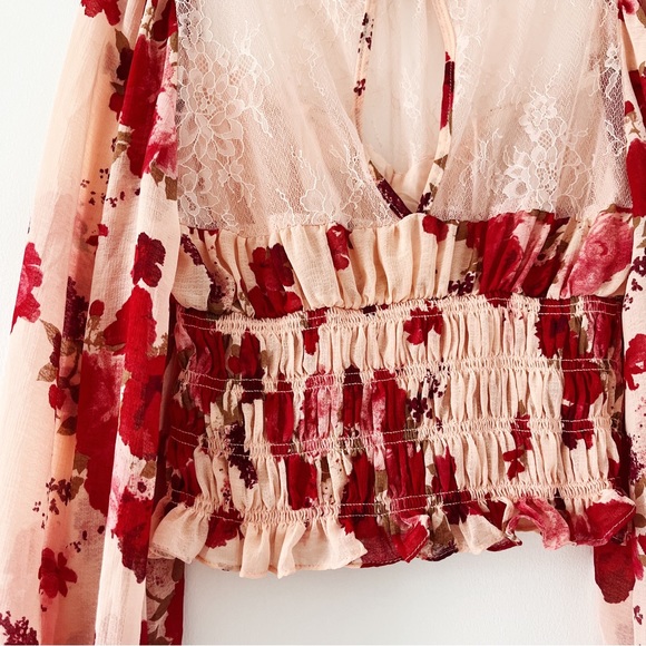 NWT Free People Daphne Blouse in Romantic Combo - XS - Picture 10 of 10